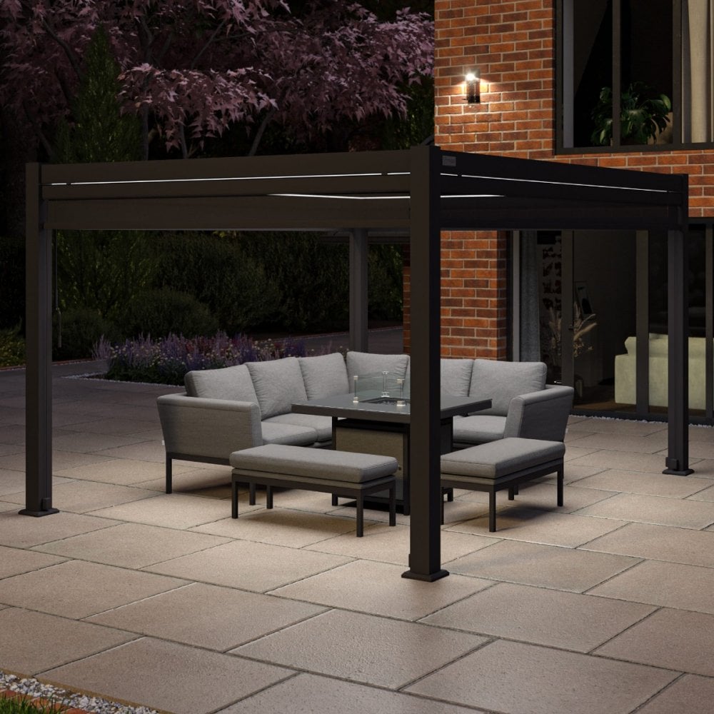 Como Pergola Aluminium Rectangular 30x40 with 4 Drop Sides
