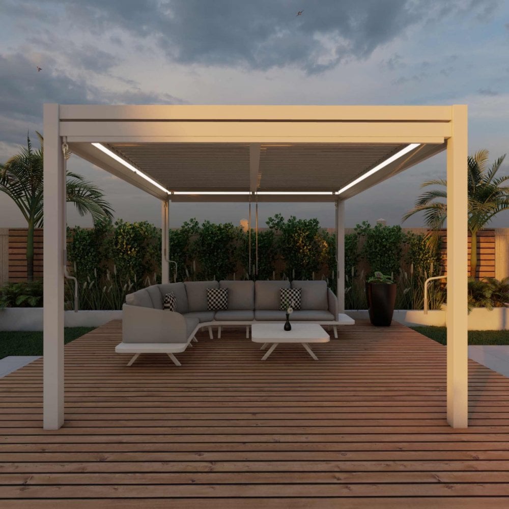 Como Pergola Aluminium Rectangular 30x40 with 4 Drop Sides