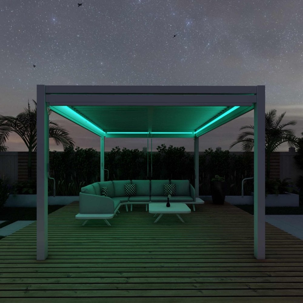 Como Pergola Aluminium Rectangular 30x40 with 4 Drop Sides