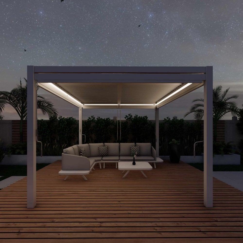 Como Pergola Aluminium Rectangular 30x40 with 4 Drop Sides