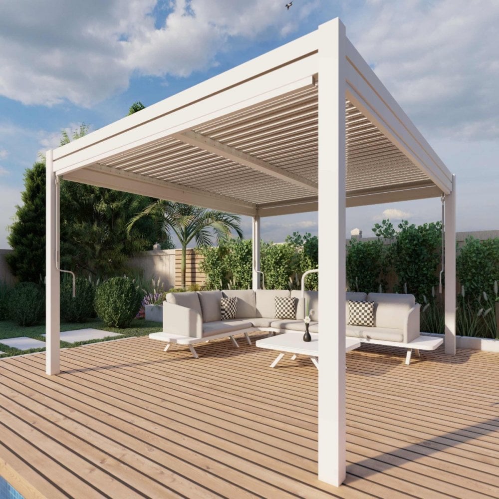 Como Pergola Aluminium Rectangular 30x40 with 4 Drop Sides