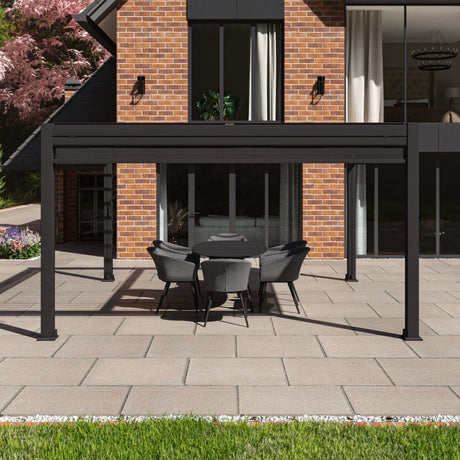 Como Pergola Aluminium Square 40x40 with 4 Drop Sides