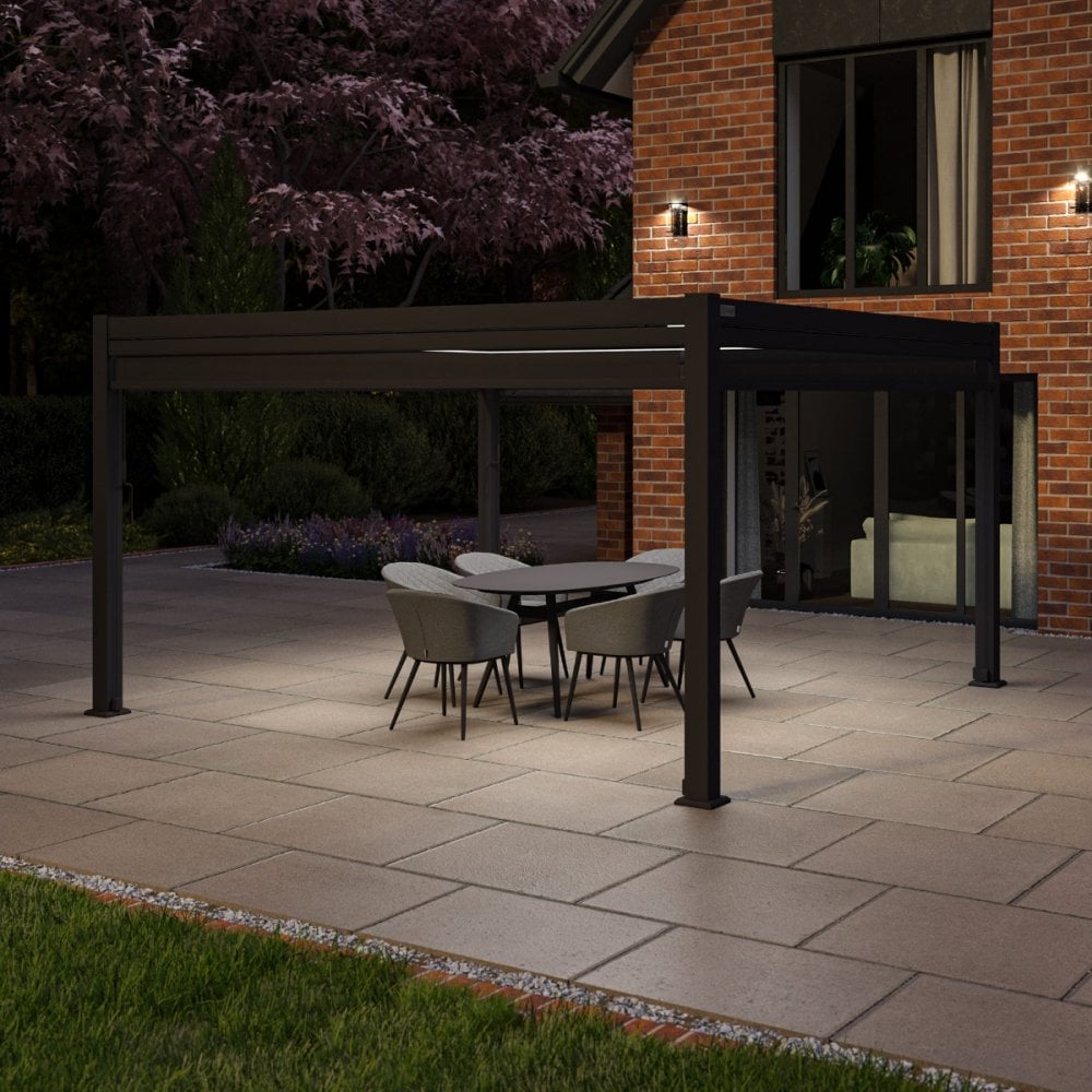 Como Pergola Aluminium Square 40x40 with 4 Drop Sides