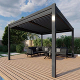 Como Pergola Aluminium Square 40x40 with 4 Drop Sides