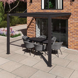 Como Pergola Aluminium Lean-to Wall 30x30 Frame Only / Grey