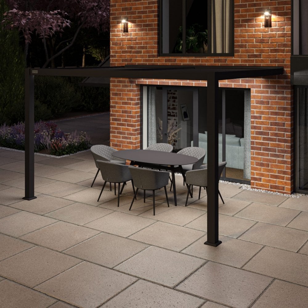 Como Pergola Aluminium Lean-to Wall 30x40 Frame Only / Grey