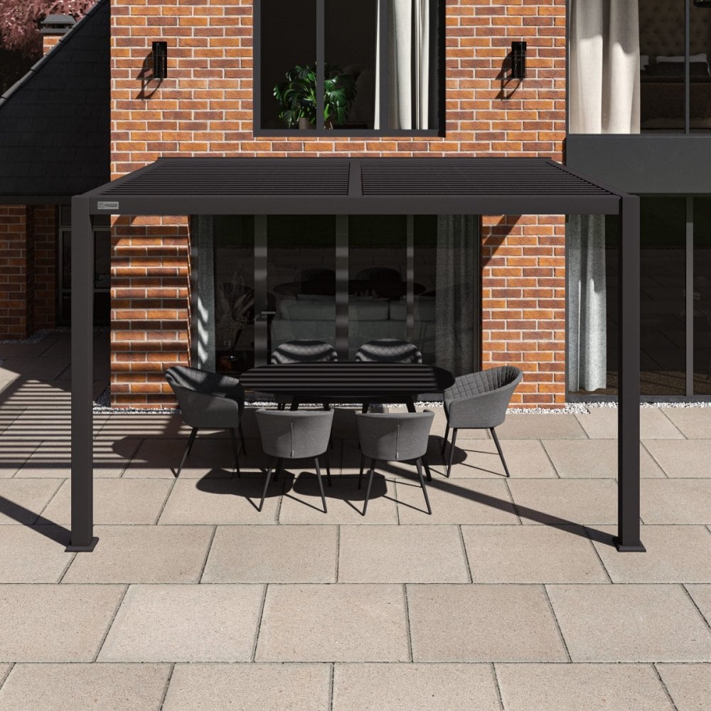 Como Pergola Aluminium Lean-to Wall 30x40 Frame Only / Grey