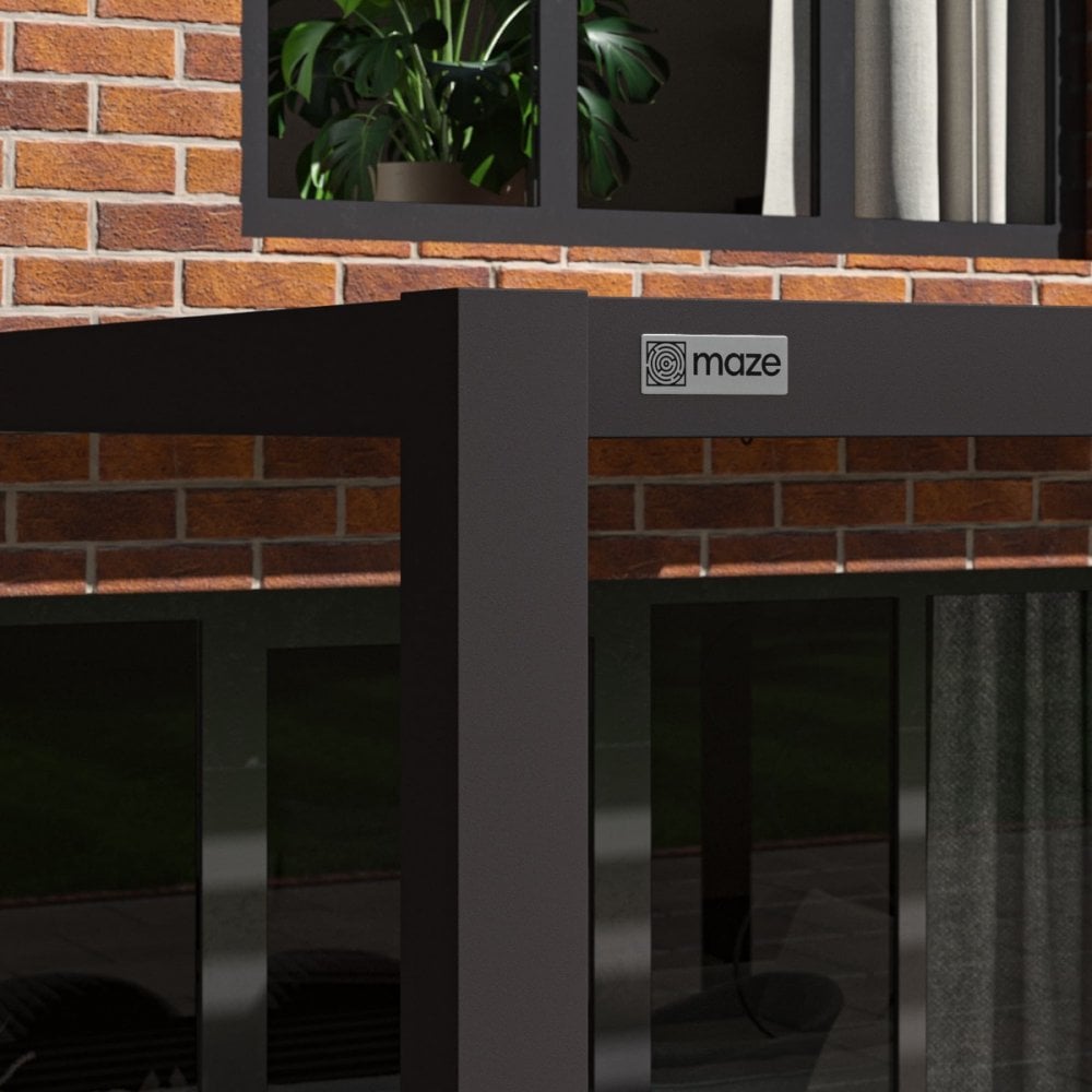 Como Pergola Aluminium Lean-to Wall 30x40 Frame Only / Grey
