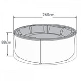 Outdoor Cover For Dallas/Ascot Round Sofa Dining Set