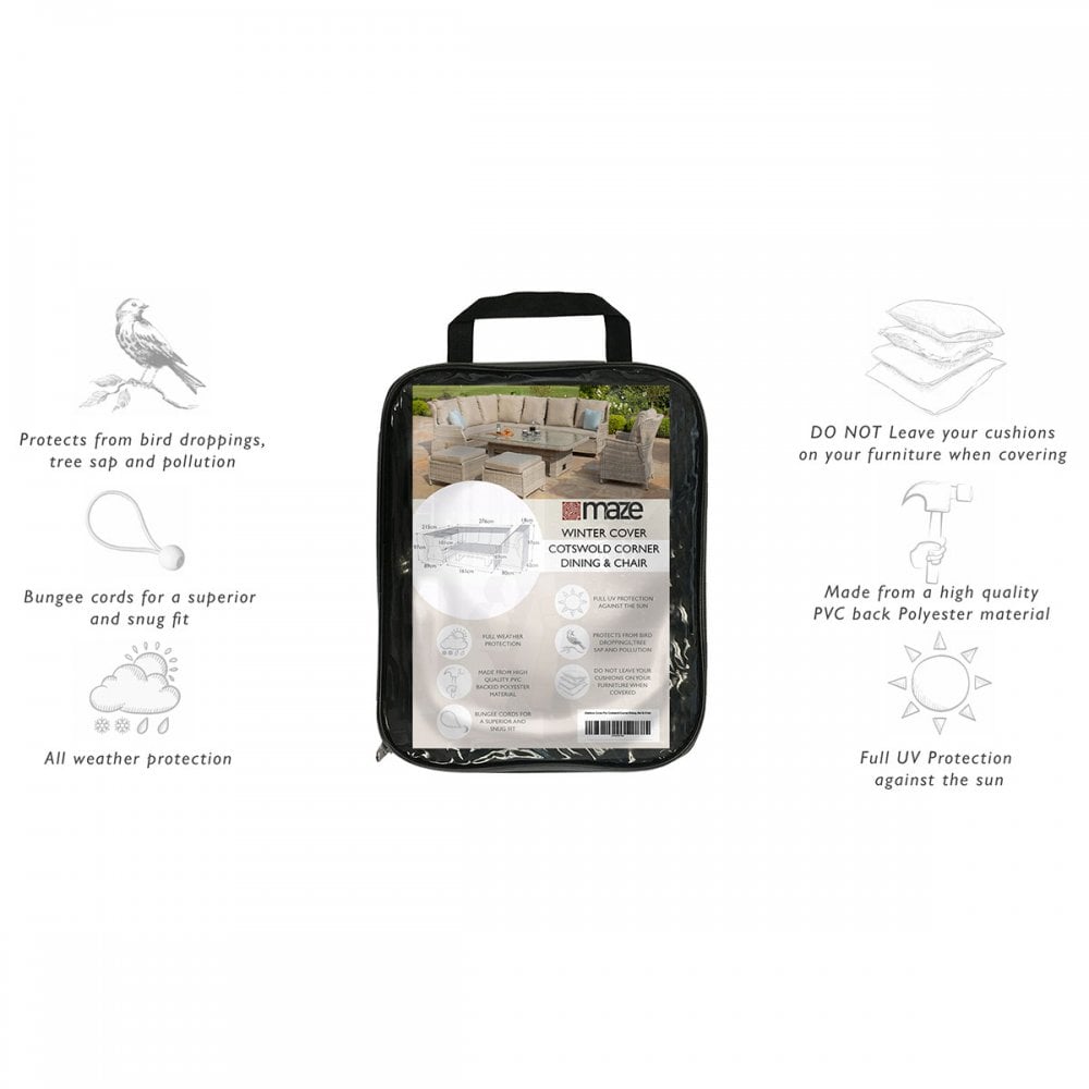 Outdoor Cover For Cotswold Corner Dining Set & Chair
