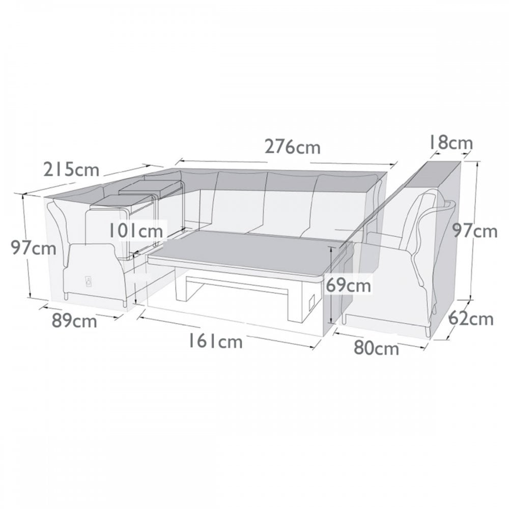 Outdoor Cover For Cotswold Corner Dining Set & Chair