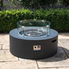 90D Round Gas Fire Pit(includes glass surround, and fire stones)