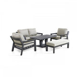 New York 2 Seat Sofa Set with Rising Table / Dove Grey