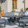 Amalfi Large Corner Dining Set with Rectangular Rising Table