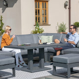 Amalfi Large Corner Dining Set with Rectangular Rising Table