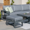 Amalfi Large Corner Dining Set with Rectangular Rising Table
