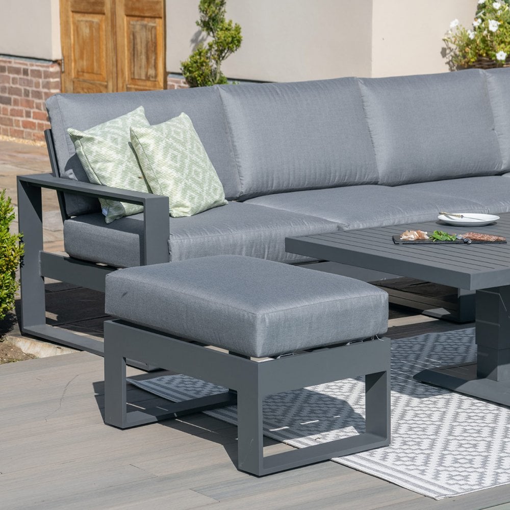 Amalfi Large Corner Dining Set with Rectangular Rising Table