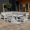 Amalfi Large Corner Dining Set with Rectangular Rising Table