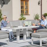 Amalfi Large Corner Dining Set with Rectangular Rising Table