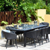 Ambition 8 Seat Rectangular Fire Pit Dining Set