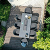 Ambition 8 Seat Rectangular Fire Pit Dining Set