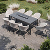 Ambition 8 Seat Rectangular Fire Pit Dining Set