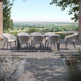 Ambition 8 Seat Rectangular Fire Pit Dining Set
