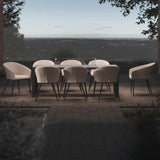 Ambition 8 Seat Rectangular Fire Pit Dining Set