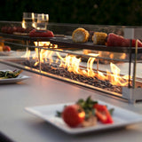 Ambition 8 Seat Rectangular Fire Pit Dining Set