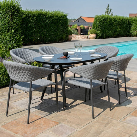 Pebble 6 Seat Oval Dining Set
