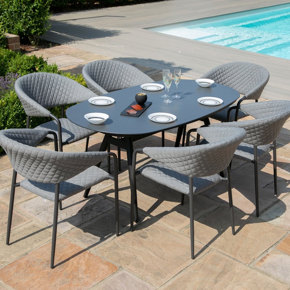 Pebble 6 Seat Oval Dining Set