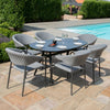 Pebble 6 Seat Oval Dining Set