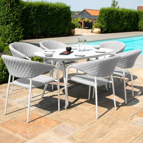 Pebble 6 Seat Oval Dining Set