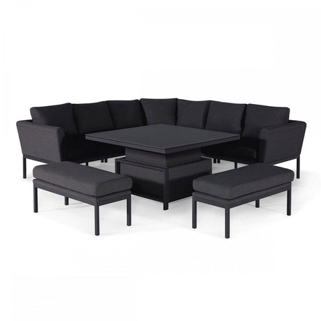Pulse Deluxe Square Corner Dining Set with Rising Table