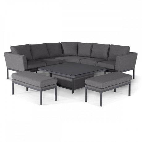 Pulse Deluxe Square Corner Dining Set with Rising Table