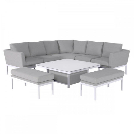 Pulse Deluxe Square Corner Dining Set with Rising Table