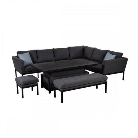 Pulse Left Handed Rectangular Corner Dining Set with Rising Table