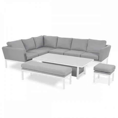 Pulse Left Handed Rectangular Corner Dining Set with Rising Table