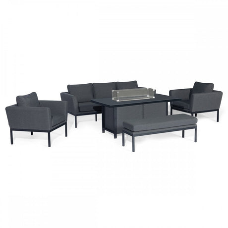 Pulse 3 Seat Sofa Dining Set with Fire Pit
