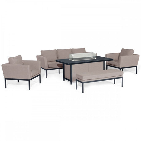 Pulse 3 Seat Sofa Dining Set with Fire Pit