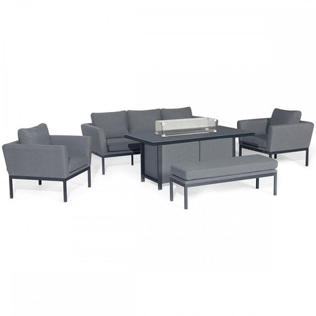 Pulse 3 Seat Sofa Dining Set with Fire Pit