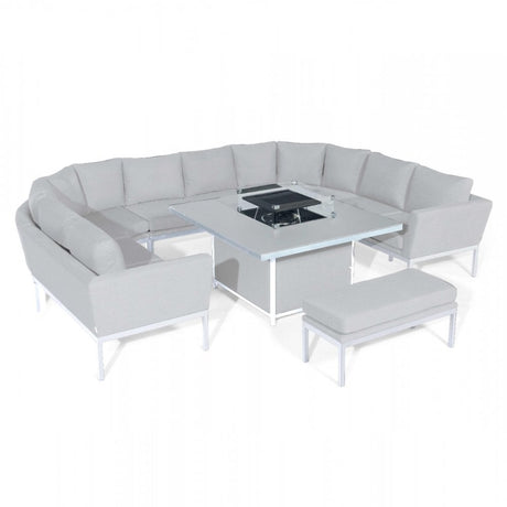 Pulse U Shape Dining Set with Fire Pit