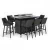 Regal 8 Seat Rectangular Fire Pit Bar Set