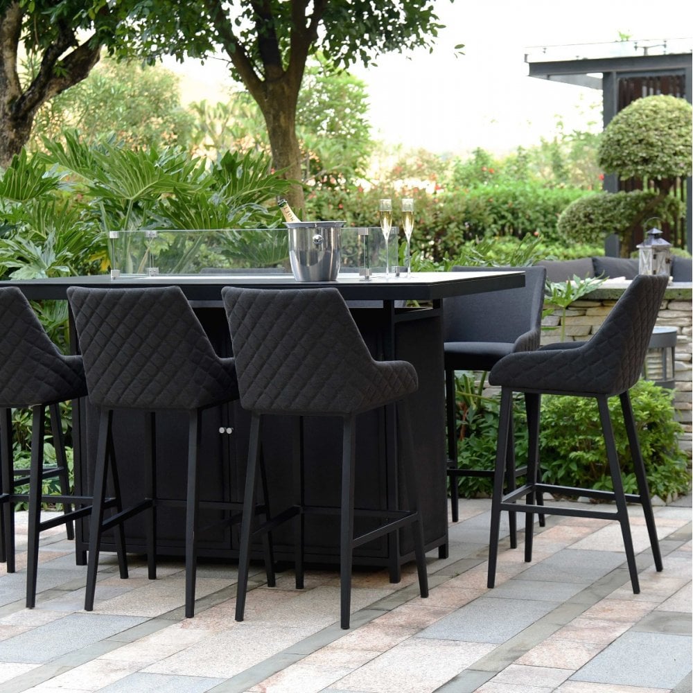 Regal 8 Seat Rectangular Fire Pit Bar Set