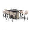 Regal 8 Seat Rectangular Fire Pit Bar Set