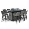 Regal 8 Seat Rectangular Fire Pit Bar Set