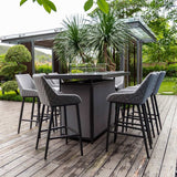Regal 8 Seat Rectangular Fire Pit Bar Set