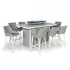Regal 8 Seat Rectangular Fire Pit Bar Set