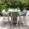 Regal 8 Seat Rectangular Fire Pit Bar Set