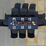 Zest 8 Seat Rectangular Fire Pit Dining Set